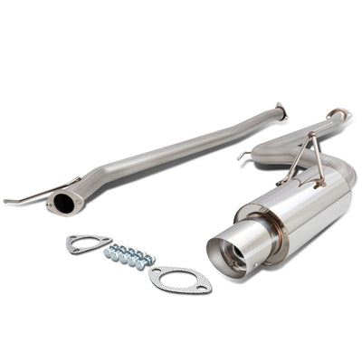 D-Motoring - Cat Back Exhaust System - W/ 4 Muffler Tip - Stainless Steel - 03-06 Honda Accord CM7/ CM8 2-Door - 1