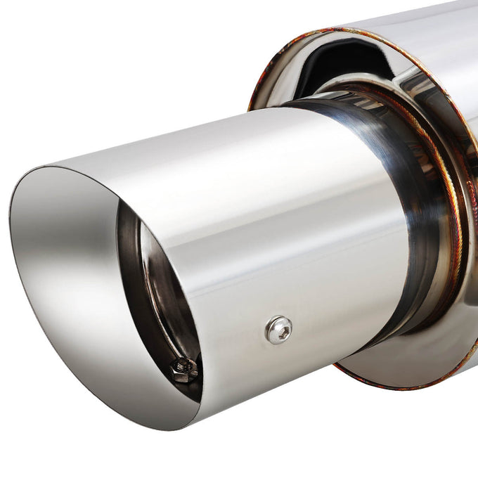 D-Motoring - Cat Back Exhaust System - W/ 4 Muffler Tip - Stainless Steel - 03-06 Honda Accord CM7/ CM8 2-Door - 2