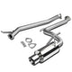 D-Motoring - Cat Back Exhaust System - W/ 4 Rolled Muffler Tip - Stainless Steel - 03-06 Honda Accord CM7/ CM8 2-Door - 3