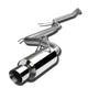 D-Motoring - Cat Back Exhaust System - W/ 4 Rolled Muffler Tip - Stainless Steel - 03-06 Honda Accord CM7/ CM8 2-Door - 1