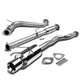 D-Motoring - Cat Back Exhaust System - W/ 4 Rolled Muffler Tip - Stainless Steel - 94-97 Honda Accord - 1