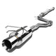 D-Motoring - Cat Back Exhaust System - W/ 4 Rolled Muffler Tip - Stainless Steel - 94-97 Honda Accord - 3