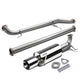 D-Motoring - Cat Back Exhaust System - W/ 4 Rolled Muffler Tip - Stainless Steel - 98-02 Honda Accord CG1-6 - 1