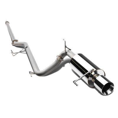 D-Motoring - Cat Back Exhaust System - W/ 4 Rolled Muffler Tip - Stainless Steel - 98-02 Honda Accord CG1-6 - 3