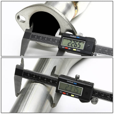 D-Motoring - Cat Back Exhaust System - W/ 4 Rolled Muffler Tip - Stainless Steel - 98-02 Honda Accord CG1-6 - 6