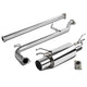 D-Motoring - Cat Back Exhaust System - W/ 4 Muffler Tip - Stainless Steel - 98-02 Honda Accord CG1-6 - 1