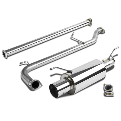 D-Motoring - Cat Back Exhaust System - W/ 4 Muffler Tip - Stainless Steel - 98-02 Honda Accord CG1-6 - 1
