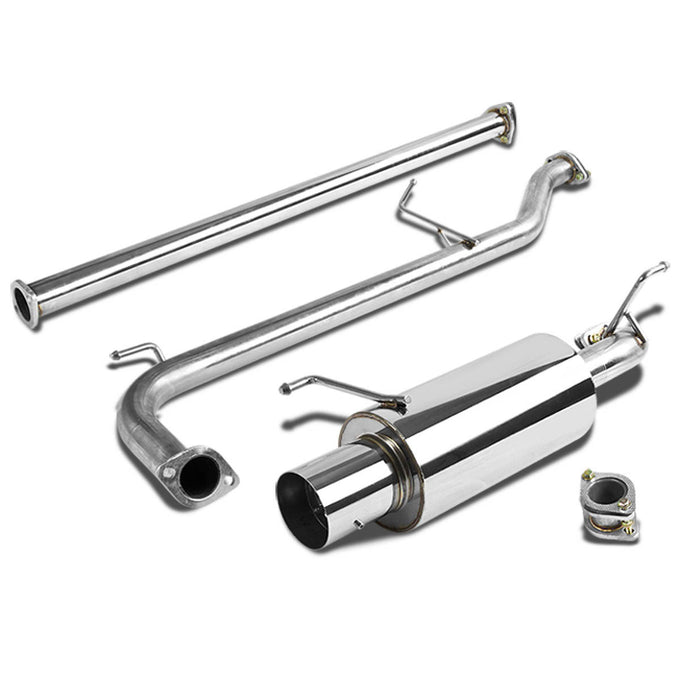 D-Motoring - Cat Back Exhaust System - W/ 4 Muffler Tip - Stainless Steel - 98-02 Honda Accord CG1-6 - 1