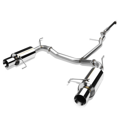 D-Motoring - Cat Back Exhaust System - W/ 4 Dual Rolled Muffler Tips - Stainless Steel - 98-02 Honda Accord V6 - 3