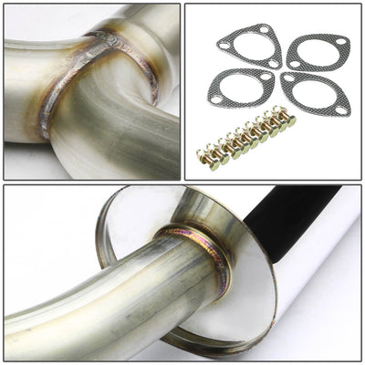 D-Motoring - Cat Back Exhaust System - W/ 4 Dual Rolled Muffler Tips - Stainless Steel - 98-02 Honda Accord V6 - 4