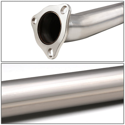 D-Motoring - Cat Back Exhaust System - W/ 4 Muffler Tip - Stainless Steel - 01-05 Honda Civic DX LX 2DR / 4DR - 4