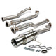 D-Motoring - Cat Back Exhaust System - W/ 4 Rolled Muffler Tip - Stainless Steel - 01-05 Honda Civic DX LX 2DR / 4DR - 1