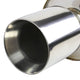 D-Motoring - Cat Back Exhaust System - W/ 4 Rolled Muffler Tip - Stainless Steel - 01-05 Honda Civic DX LX 2DR / 4DR - 3