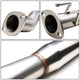 D-Motoring - Cat Back Exhaust System - W/ 4 Muffler Tip - Stainless Steel - 02-05 Honda Civic Si Hatchback EP3 - 2