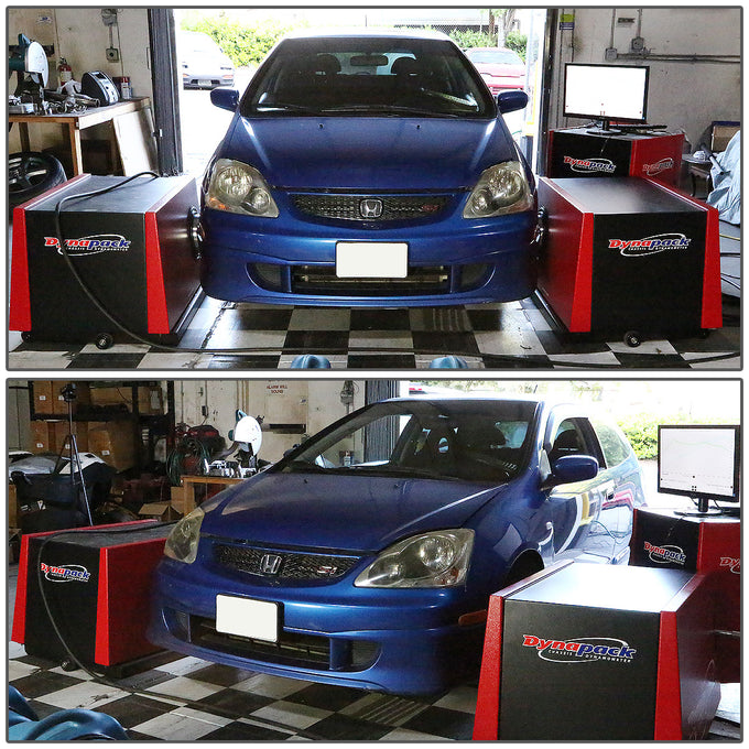 D-Motoring - Cat Back Exhaust System - W/ 4 Muffler Tip - Stainless Steel - 02-05 Honda Civic Si Hatchback EP3 - 4
