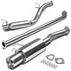 D-Motoring - Cat Back Exhaust System - W/ 4 Muffler Tip - Stainless Steel - 06-11 Honda Civic 2-Door / 4-Door EX / LX / DX Coupe & Sedan - 2