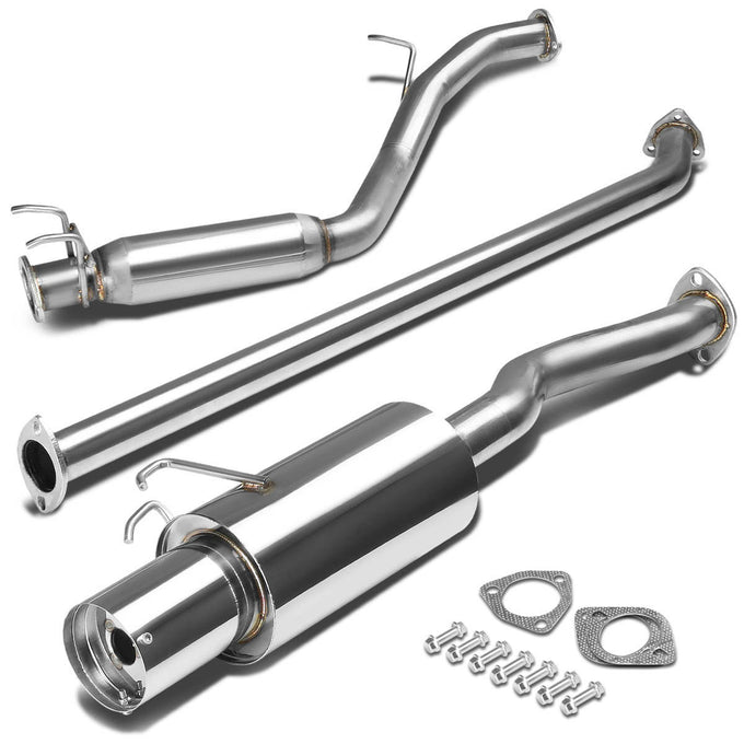 D-Motoring - Cat Back Exhaust System - W/ 4 Muffler Tip - Stainless Steel - 06-11 Honda Civic 2-Door / 4-Door EX / LX / DX Coupe & Sedan - 2