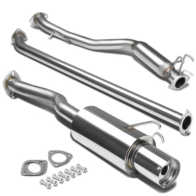 D-Motoring - Cat Back Exhaust System - W/ 4 Muffler Tip - Stainless Steel - 06-11 Honda Civic 2-Door / 4-Door EX / LX / DX Coupe & Sedan - 3
