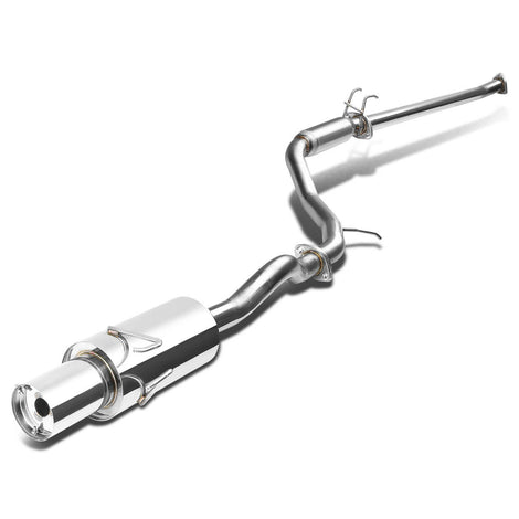 D-Motoring - Cat Back Exhaust System - W/ 4 Muffler Tip - Stainless Steel - 06-11 Honda Civic 2-Door / 4-Door EX / LX / DX Coupe & Sedan - 1
