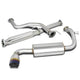 D-Motoring - Cat Back Exhaust System - W/ 4.5 Burnt Muffler Tip - Stainless Steel - 88-91 Honda Civic Base - 1