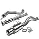 D-Motoring - Cat Back Exhaust System - W/ 4 Rolled Muffler Tip - Stainless Steel - 92-00 Honda Civic 2- / 4-Door - 1