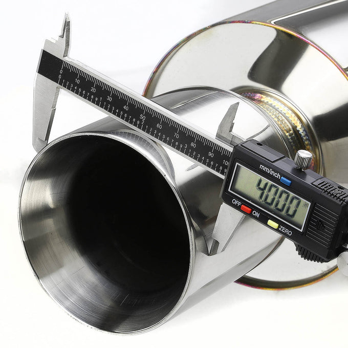 D-Motoring - Cat Back Exhaust System - W/ 4 Rolled Muffler Tip - Stainless Steel - 92-00 Honda Civic 2- / 4-Door - 4