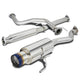 D-Motoring - Cat Back Exhaust System - W/ 4.5 Burnt Muffler Tip - Stainless Steel - 92-95 Honda Civic 3-Door Hatchback - 1
