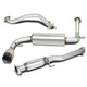 D-Motoring - Cat Back Exhaust System - W/ 4.5 Burnt Muffler Tip - Stainless Steel - 88-91 Honda CR-X ED8 / ED9 - 1