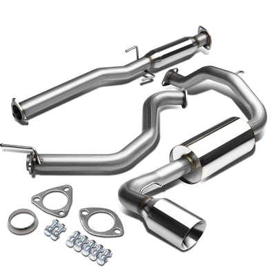 D-Motoring - Cat Back Exhaust System - W/ 4 Rolled Muffler Tip - Stainless Steel - 88-91 Honda CR-X ED8 / ED9 - 1