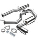 D-Motoring - Cat Back Exhaust System - W/ 4 Rolled Muffler Tip - Stainless Steel - 88-91 Honda CR-X ED8 / ED9 - 1