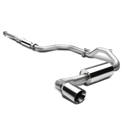 D-Motoring - Cat Back Exhaust System - W/ 4 Rolled Muffler Tip - Stainless Steel - 88-91 Honda CR-X ED8 / ED9 - 3