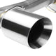 D-Motoring - Cat Back Exhaust System - W/ 4 Rolled Muffler Tip - Stainless Steel - 88-91 Honda CR-X ED8 / ED9 - 2