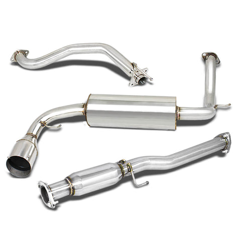 D-Motoring - Cat Back Exhaust System - W/ 4.5 Muffler Tip - Stainless Steel - 88-91 Honda CR-X ED8 / ED9 - 1