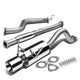 D-Motoring - Cat Back Exhaust System - W/ 4 Rolled Muffler Tip - Stainless Steel - 93-97 Honda Del Sol - 1
