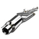 D-Motoring - Cat Back Exhaust System - W/ 4 Rolled Muffler Tip - Stainless Steel - 92-96 Honda Prelude - 3