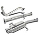 D-Motoring - Cat Back Exhaust System - W/ 4 Muffler Tip - Stainless Steel - 92-96 Honda Prelude - 1