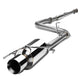 D-Motoring - Cat Back Exhaust System - W/ 4 Rolled Muffler Tip - Stainless Steel - 97-01 Honda Prelude Coupe 2.2L - 3