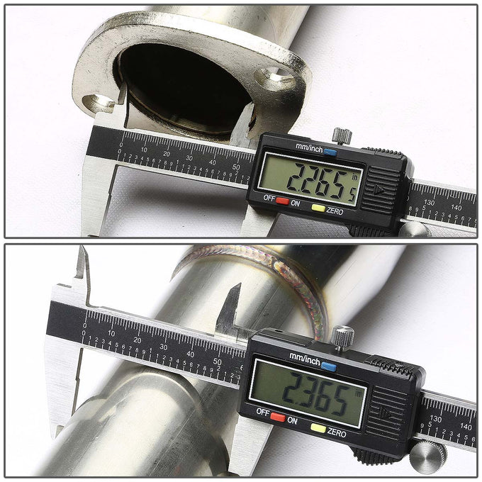 D-Motoring - Cat Back Exhaust System - W/ 4 Rolled Muffler Tip - Stainless Steel - 97-01 Honda Prelude Coupe 2.2L - 6