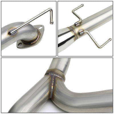 D-Motoring - Cat Back Exhaust System - W/ 4 Dual Diagonal Muffler Tips - Stainless Steel - 03-08 Hyundai Tiburon 2.0L L4 - 4