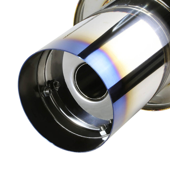 D-Motoring - Cat Back Exhaust System - W/ 4 Dual Burnt Muffler Tips - Stainless Steel - 03-06 Hyundai Tiburon V6 - 2