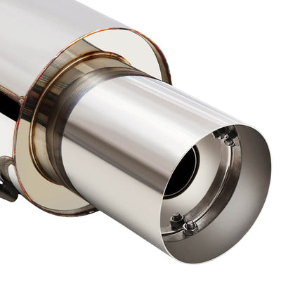 D-Motoring - Cat Back Exhaust System - W/ 4 Dual Diagonal Muffler Tips - Stainless Steel - 07-08 Hyundai Tiburon 2.7L V6 - 2