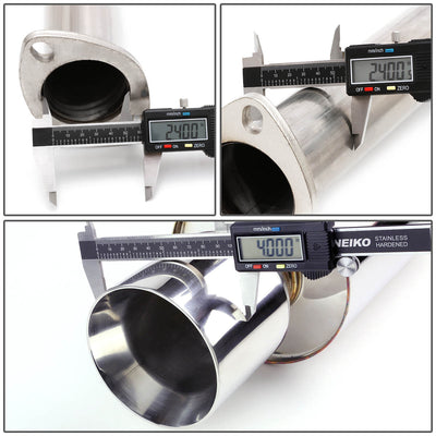 D-Motoring - Cat Back Exhaust System - W/ 4 Dual Rolled Muffler Tips - Stainless Steel - 07-08 Hyundai Tiburon 2.7L V6 - 5