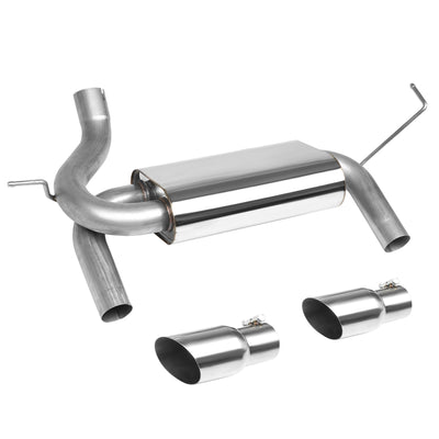D-Motoring - Cat Back Exhaust System - W/ 2.5 Dual Muffler Tips - Stainless Steel - 07-17 Jeep Wrangler - 4
