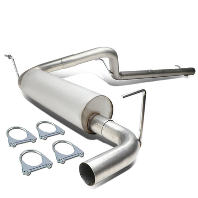 D-Motoring - Cat Back Exhaust System - W/ 2.5 Muffler Tip - Stainless Steel - 07-11 Jeep Wrangler 2-Dr - 1