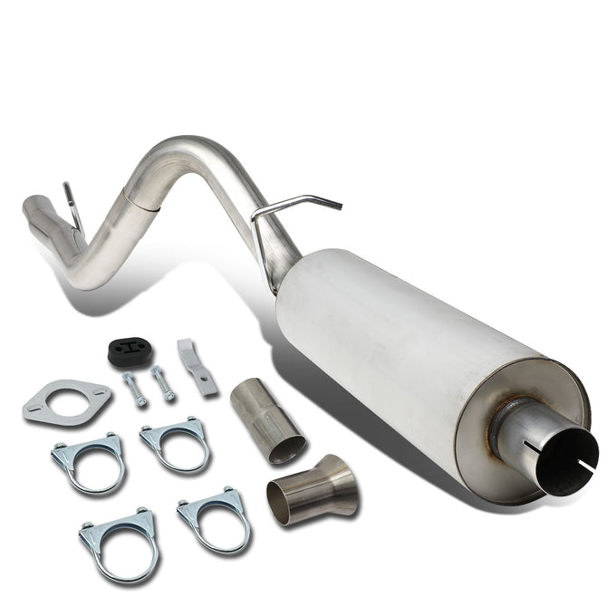 D-Motoring - Cat Back Exhaust System - W/ 2.5 Muffler Tip - Stainless Steel - 86-01 Jeep Cherokee 2.5L L4 - 1