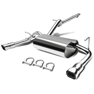 D-Motoring - Cat Back Exhaust System - W/ Dual Muffler Tips - Stainless Steel - 07-17 Jeep Wrangler JK 2-Door - 1