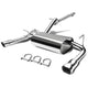 D-Motoring - Cat Back Exhaust System - W/ Dual Muffler Tips - Stainless Steel - 07-17 Jeep Wrangler JK 2-Door - 1