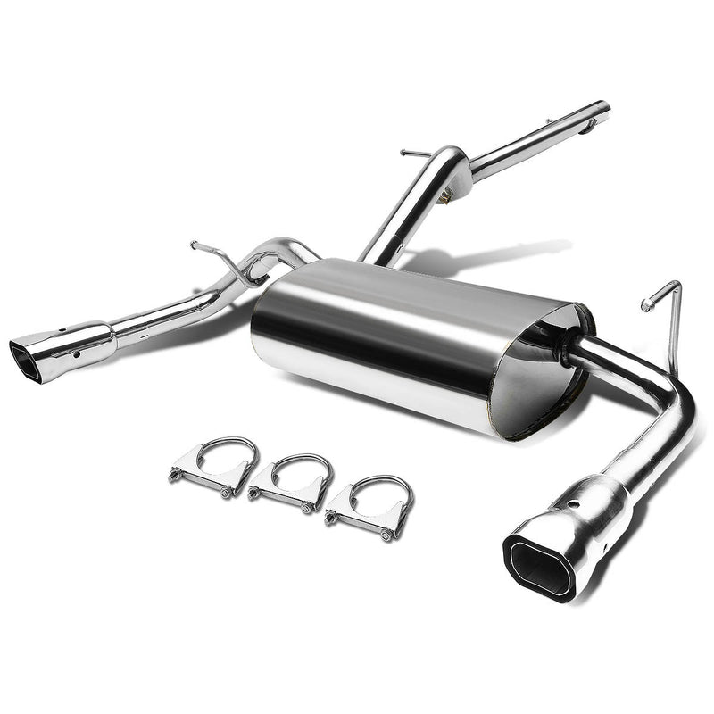 D-Motoring - Cat Back Exhaust System - W/ Dual Muffler Tips - Stainless Steel - 07-17 Jeep Wrangler JK 2-Door - 1