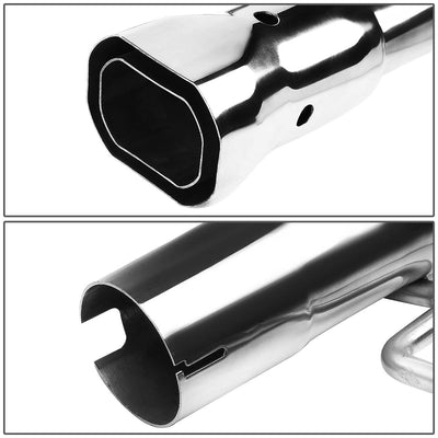 D-Motoring - Cat Back Exhaust System - W/ Dual Muffler Tips - Stainless Steel - 07-17 Jeep Wrangler JK 2-Door - 2