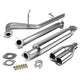 D-Motoring - Cat Back Exhaust System - W/ 2.5 Dual Muffler Tips - Stainless Steel - 2006-2011 Kia Rio - 1